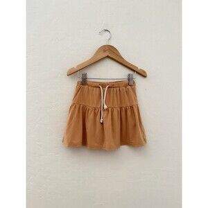BabySprouts 2T Bamboo Skort Girls Orange Camel Built In Shorts Drawstring